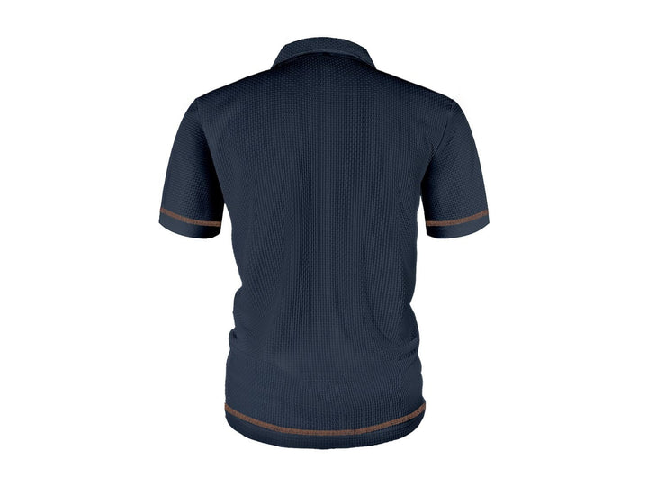 Veelzijdige gebreide herenpolo met moderne pasvorm. Dit comfortabele smart casual zomershirt is ademend en stijlvol.