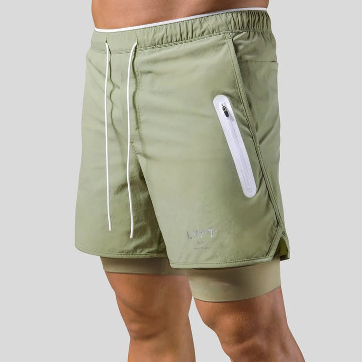 Heren 2-in-1 sportshorts voor hardlopen en sportschool
