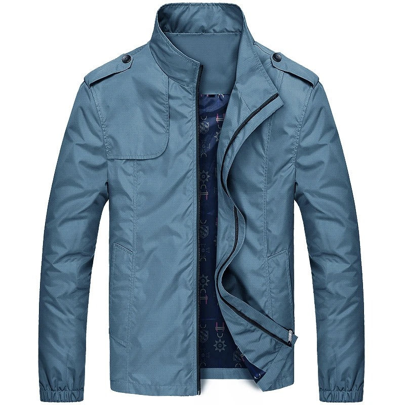 Heren cargo zomerjas in de kleuren blauw, bruin, groen, zwart; casual, veelzijdig, stijlvol, comfortabel.