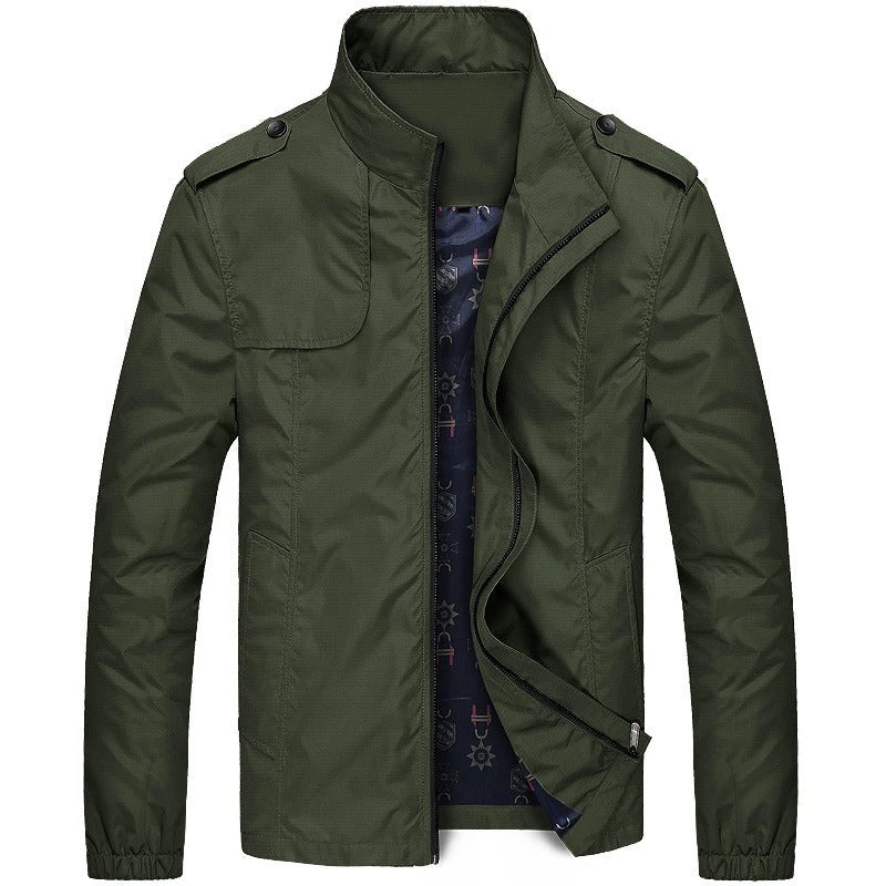 Heren cargo zomerjas in de kleuren blauw, bruin, groen, zwart; casual, veelzijdig, stijlvol, comfortabel.