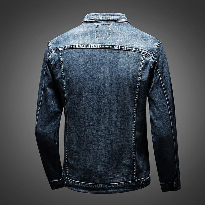 Heren jeansjack, klassiek design met knopen, tijdloze stijl, ideaal voor koelere dagen, veelzijdig te combineren met elke outfit.