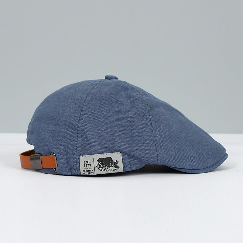 Heren klassieke flat cap, beige, elegant ontwerp, perfecte zonwering, stijlvol accessoire voor de zomerse look.
