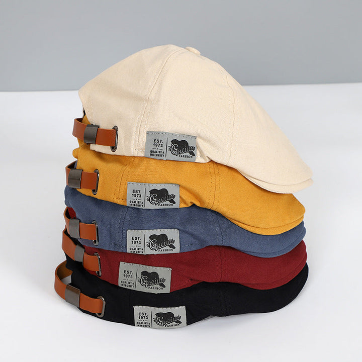 Heren klassieke flat cap, beige, elegant ontwerp, perfecte zonwering, stijlvol accessoire voor de zomerse look.