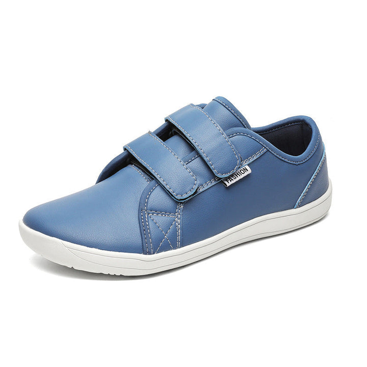 Heren Klittenbandschoenen, veelzijdig, comfortabel en stijlvol in bruin, donkerblauw en geel.