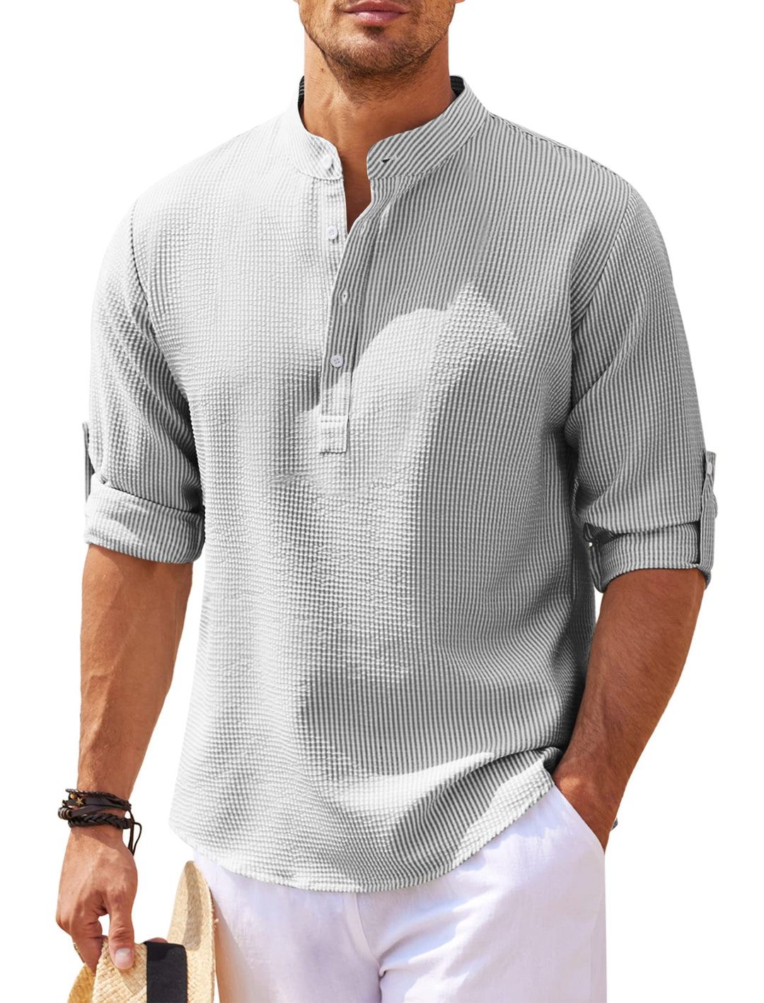 Heren longsleeve: stijlvol, comfortabel en perfect voor verschillende gelegenheden, van strand tot casual dag.