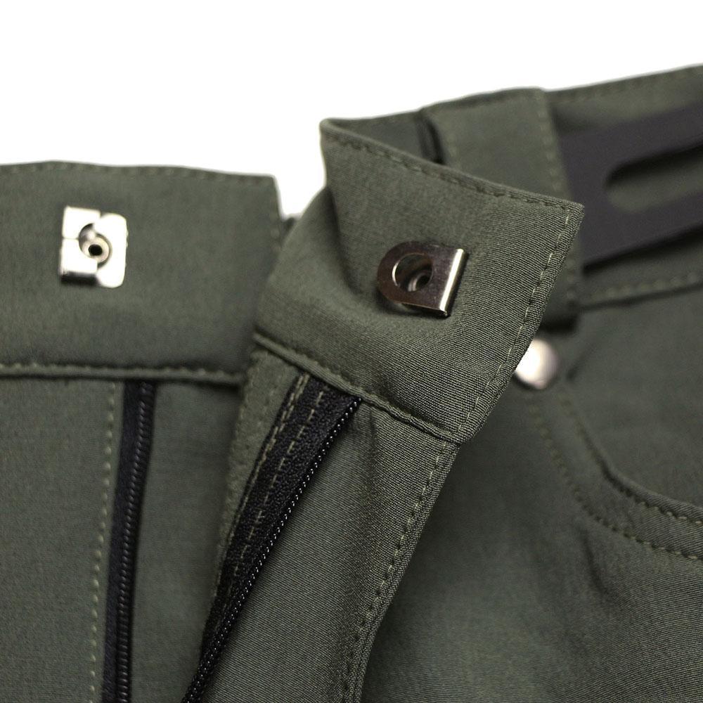 Heren outdoor fietsbroek, ademend, elastische tailleband, ritszakken, ideaal voor fietsen en buitenavonturen.