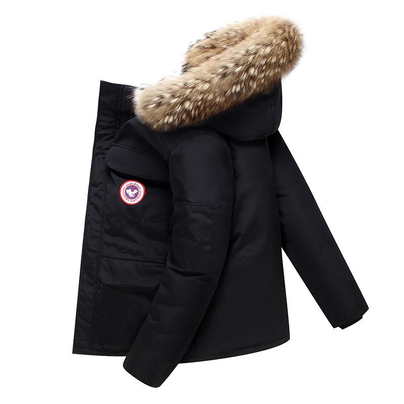 Heren parka-jas, warm en waterdicht, met praktische zakken, middellange snit, ideaal voor wind en regen.
