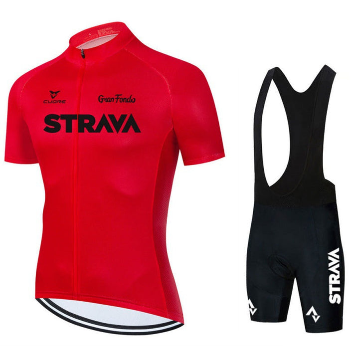 Heren fietskleding set, Kobe fietsjersey en bib-shorts, zwart-wit, aerodynamisch en ademend, ontworpen voor prestaties en comfort.