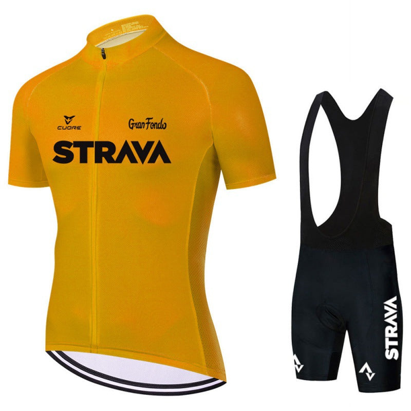 Heren fietskleding set, Kobe fietsjersey en bib-shorts, zwart-wit, aerodynamisch en ademend, ontworpen voor prestaties en comfort.