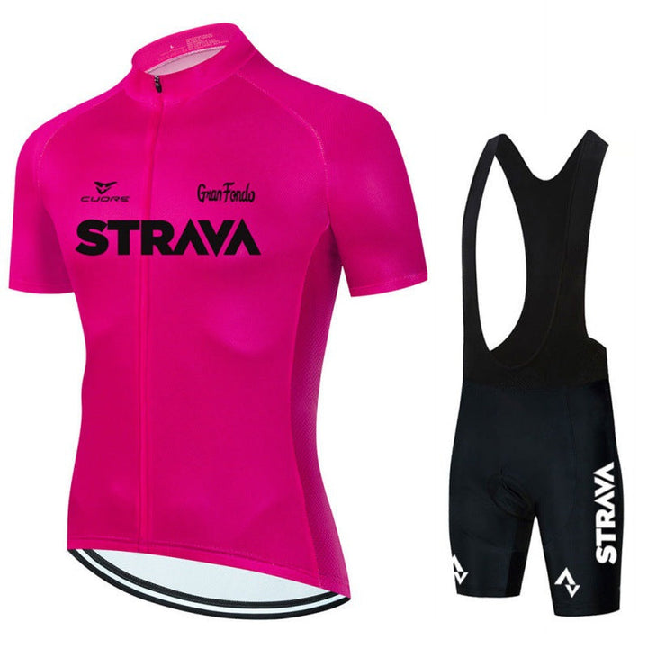 Heren fietskleding set, Kobe fietsjersey en bib-shorts, zwart-wit, aerodynamisch en ademend, ontworpen voor prestaties en comfort.