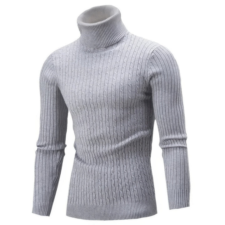 Heren coltrui in zwart, elastisch, zacht, veelzijdig, tijdloos design voor een elegante uitstraling bij elke gelegenheid