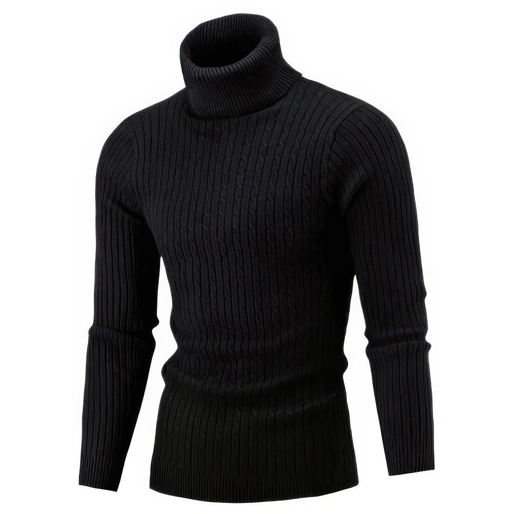 Heren coltrui in wit, elastisch, zacht, veelzijdig, tijdloos design voor een elegante uitstraling bij elke gelegenheid