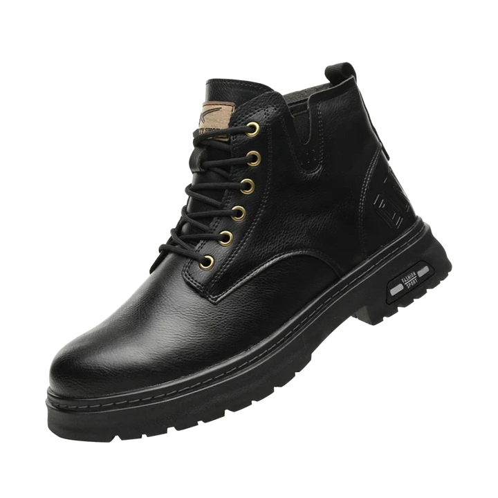 Heren veterschoenen van echt leer met rits, tijdloos design, robuuste structuur, elegant donkerbruin
