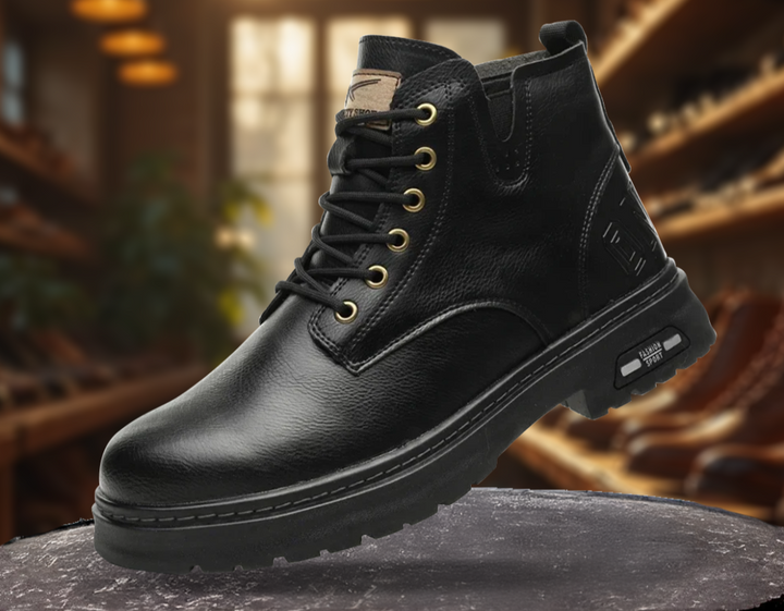 Heren veterschoenen van echt leer met rits, tijdloos design, robuuste structuur, elegant donkerbruin