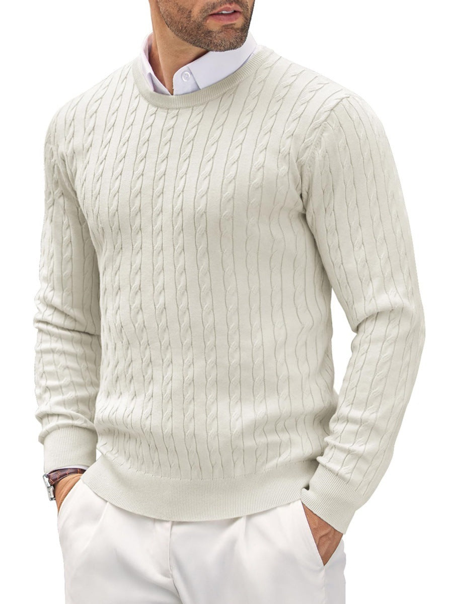 "Herren Slim Fit Pullover, Feinstrick, modern, bequem, elegante Passform, Rundhalsausschnitt, atmungsaktive Baumwolle."