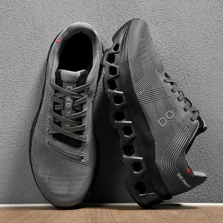 Heren sneakers, ademende en lichtgewicht vrijetijdsschoenen in street style, perfect voor stadswandelingen, detailaanzicht.