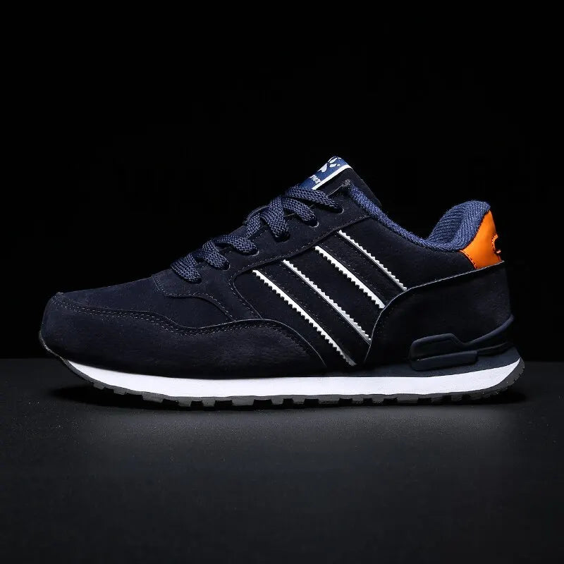 Heren sneakers met ademend ontwerp, vetersluiting en modieus patroon, ideaal voor lente en herfst.