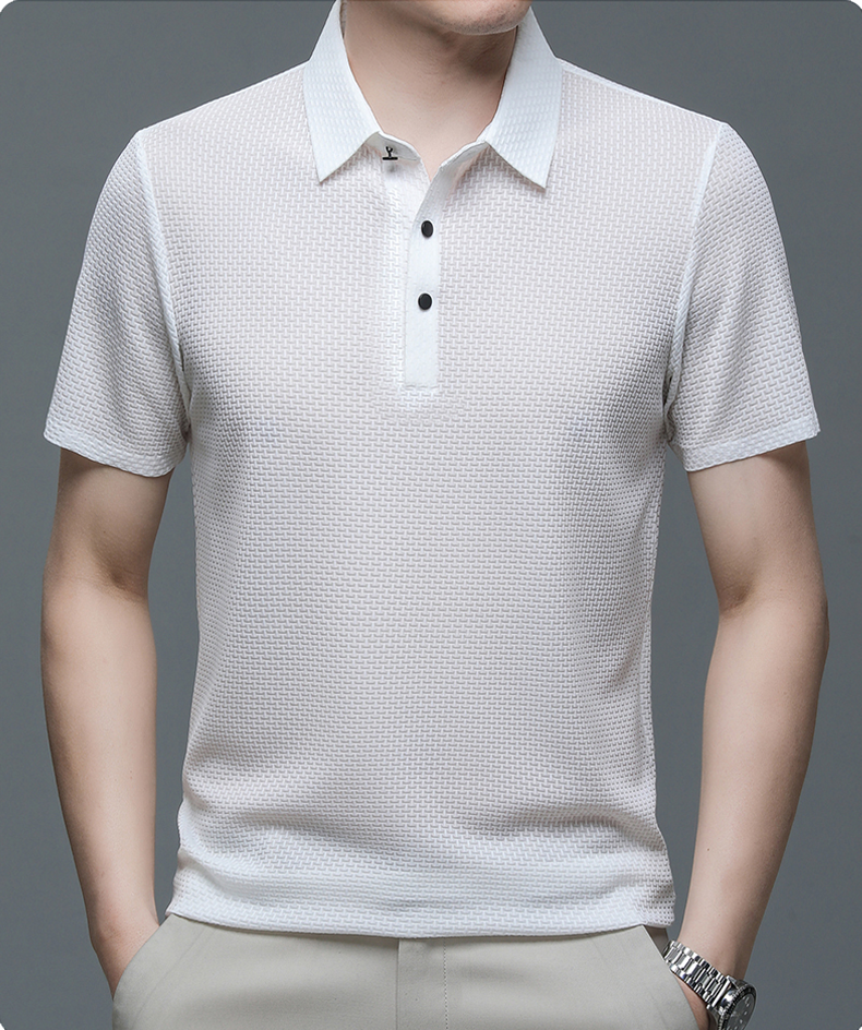 Heren zomer T-shirt met mesh-details, ademend, in donkergroen, ideaal voor warme dagen en vrijetijdsactiviteiten.