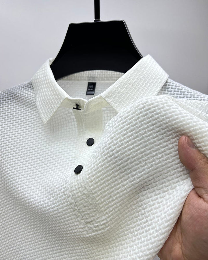 Heren zomer T-shirt met mesh-details, ademend, in donkergroen, ideaal voor warme dagen en vrijetijdsactiviteiten.