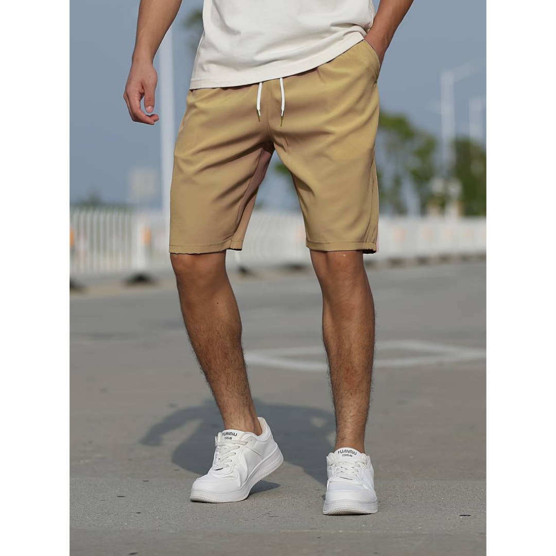 Heren zomershorts, ademend en losvallend; ideaal voor vrije tijd. Perfect voor warme dagen, met praktische zakken.