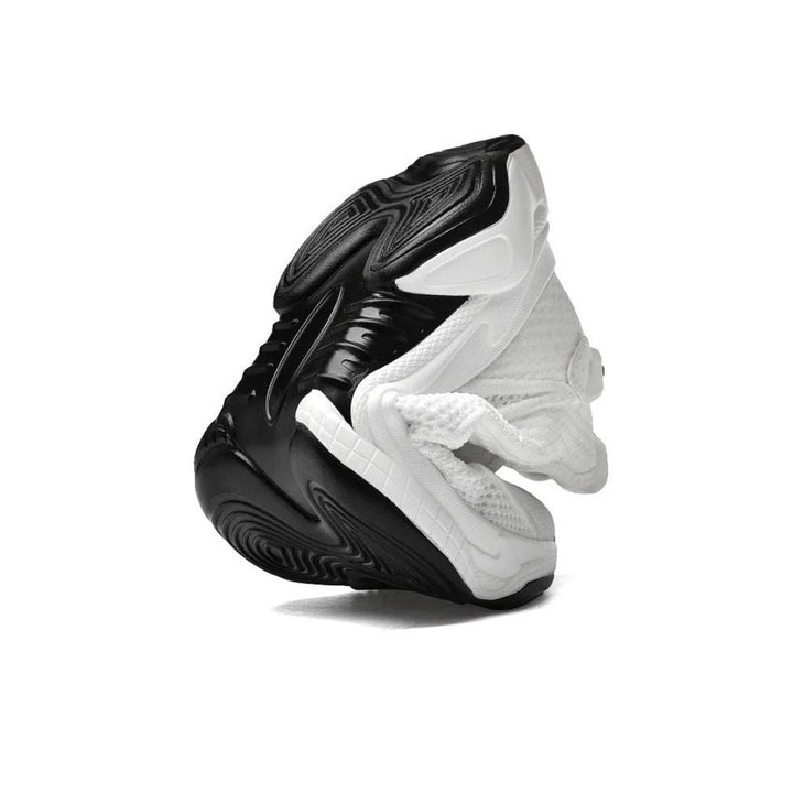 Heren sportschoenen, ademend en lichtgewicht, met verhoogde hak, moderne look, voor sport en vrije tijd, grijze variant.
