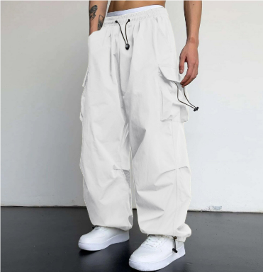 Heren Streetwear Baggy Broek, wijd model, met meerdere zakken, ideaal voor buitenactiviteiten, in stedelijke stijl.