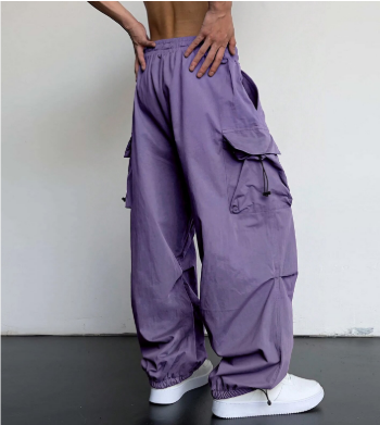 Heren Streetwear Baggy Broek, wijd model, met meerdere zakken, ideaal voor buitenactiviteiten, in stedelijke stijl.