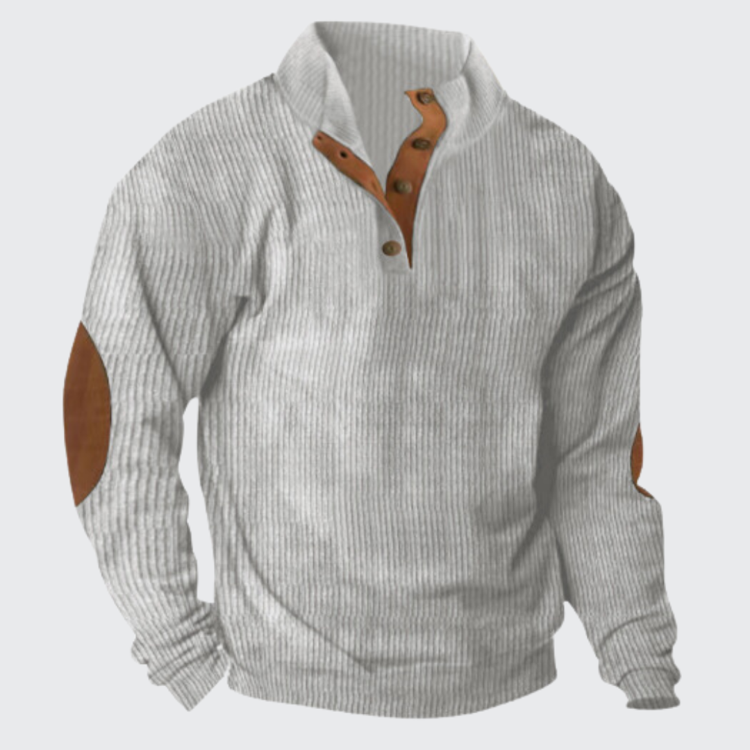 Heren gebreide trui, klassiek design, ideaal voor herfst & winter, veelzijdige kleuropties, hoogwaardige afwerking