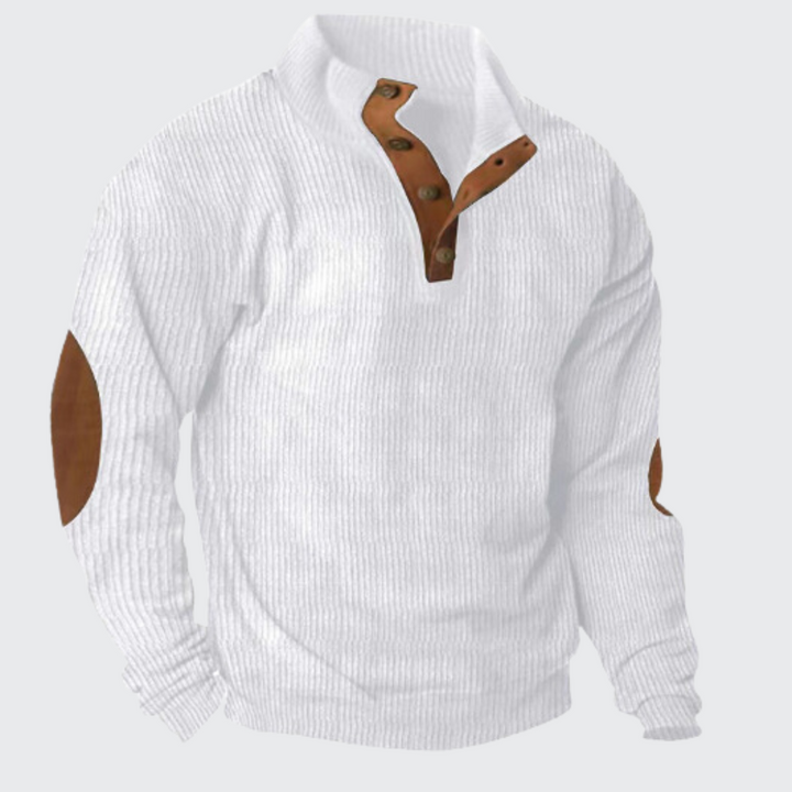 Heren gebreide trui, klassiek design, ideaal voor herfst & winter, veelzijdige kleuropties, hoogwaardige afwerking
