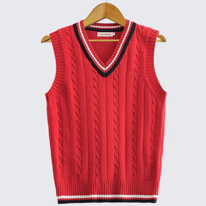 Heren gebreid vest, stijlvol en veelzijdig, gemaakt van zachte premium gebreide stof, ideaal voor elegante looks, gemêleerd grijs.