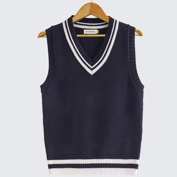 Heren gebreid vest, stijlvol en veelzijdig, gemaakt van zachte premium gebreide stof, ideaal voor elegante looks, gemêleerd grijs.