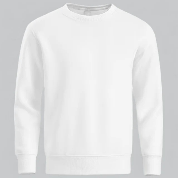 Heren sweatshirt met ronde hals, lange mouwen, comfortabel en veelzijdig, ideaal voor vrije tijd, toont de ronde hals en klassieke snit.
