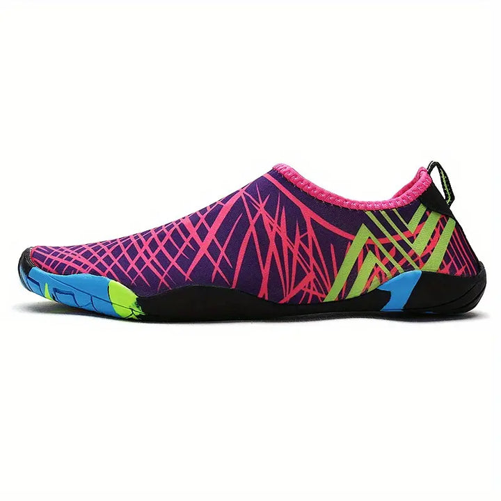 Heren waterschoenen met antislipzool, sneldrogend, blauw, ideaal voor strandactiviteiten en watersport.