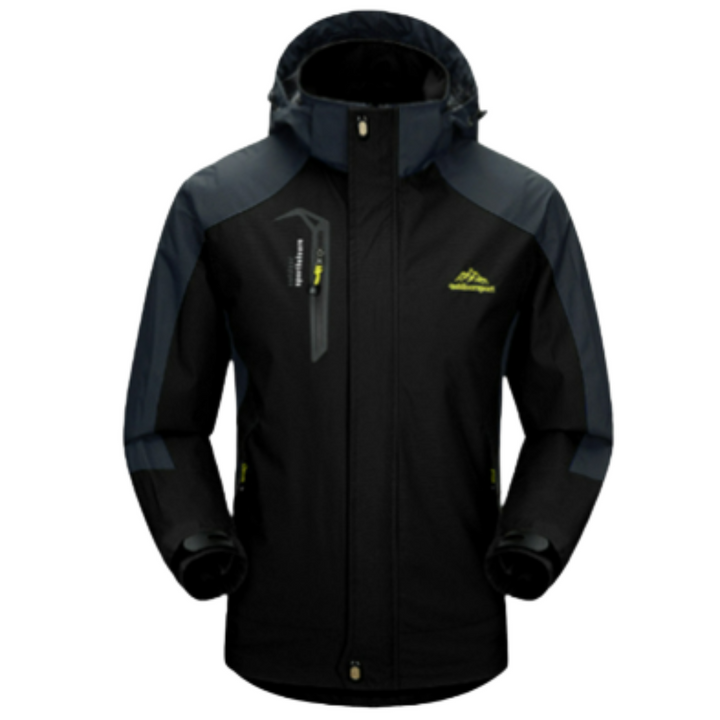 Heren winterjas met capuchon, isolerend, stijlvol, zwart, comfortabele pasvorm voor de hele dag draagcomfort.