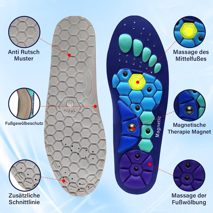 Hoogwaardige inlegzolen voor dames, bevorderen gewichtsverlies, met acupressuur voor comfort en verbeterde bloedsomloop.
