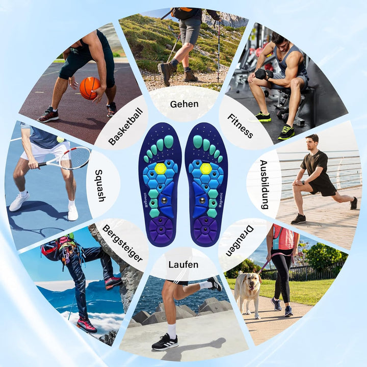 Hoogwaardige inlegzolen voor dames, bevorderen gewichtsverlies, met acupressuur voor comfort en verbeterde bloedsomloop.