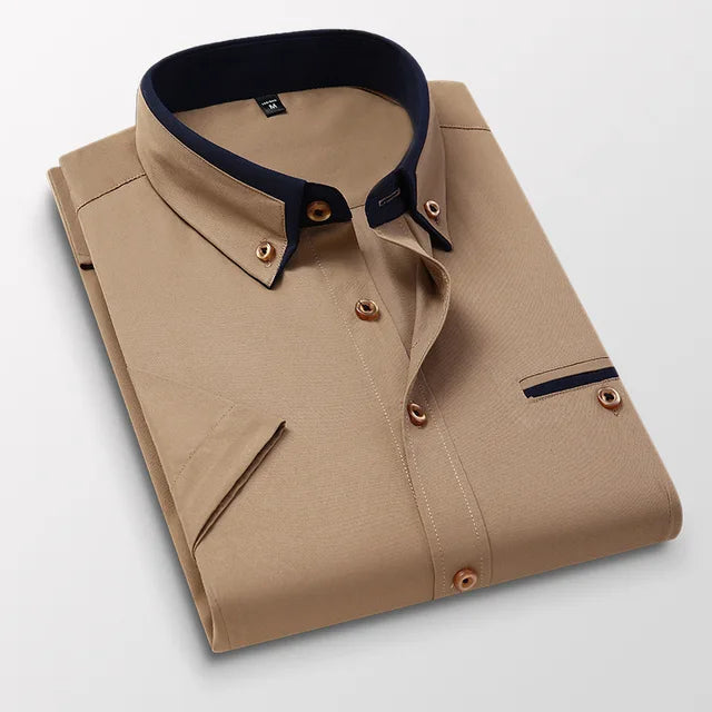 Elegant herenoverhemd, casual en smart, met knopen en een klassieke kraag
