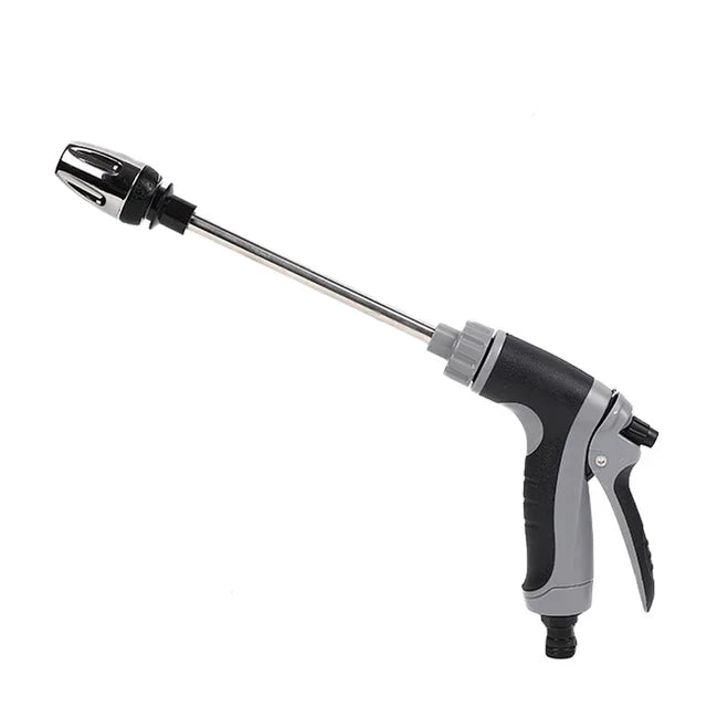 Hogedruk waterpistool voor tuin en auto, met instelbare druk voor efficiënte reiniging.