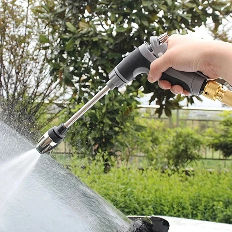 Verstelbaar hogedrukspuit voor auto, oprit en ramen; krachtige reiniger met tuinslang aansluiting.