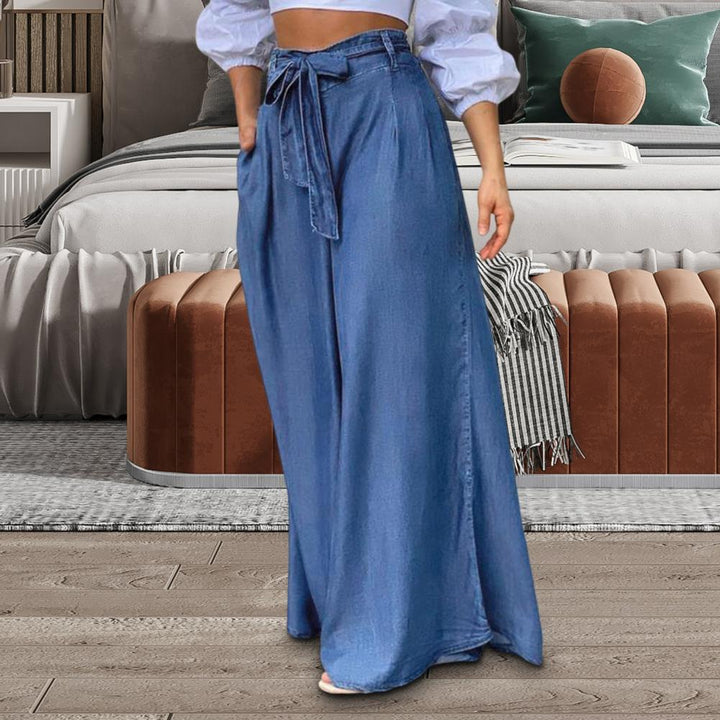 Elegante en veelzijdige denim-stijl broek voor unisex-outfits, klassieke kleurstelling, tijdloos ontwerp