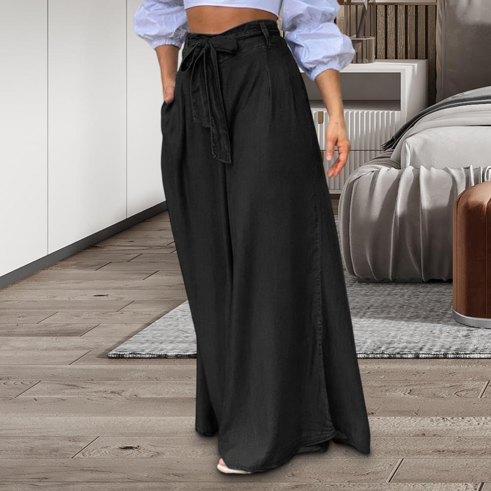 Elegante en veelzijdige denim-stijl broek voor unisex-outfits, klassieke kleurstelling, tijdloos ontwerp