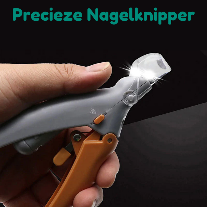 Hondennagelknipper met snelle sensoren, ergonomisch, roestvrijstalen bladen, veilig, pijnloos, comfortabele grip.