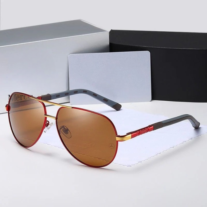 Heren Gepolariseerde Piloten Zonnebril UV400 Roestvrij Staal