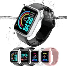 Afbeelding van de FitLife gezondheidssmartwatch die zijn functies en elegante design toont.