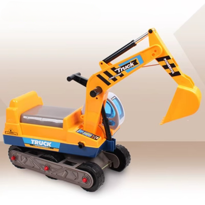 Kinderopgraafmachine speelgoedauto - Met helm