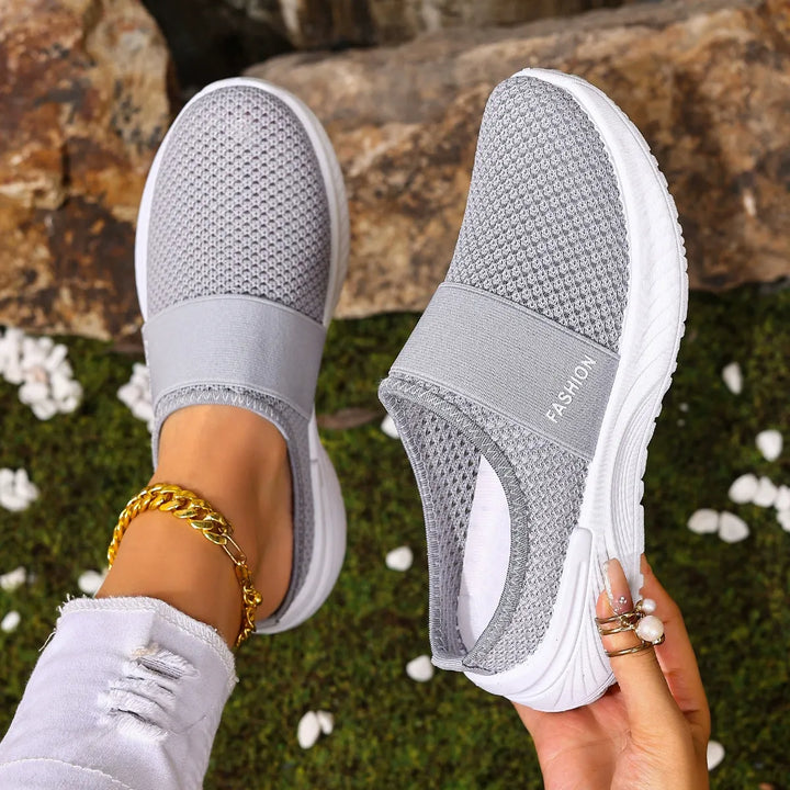Dames Sneakers met Klittenband - Comfortabele Slip-ons