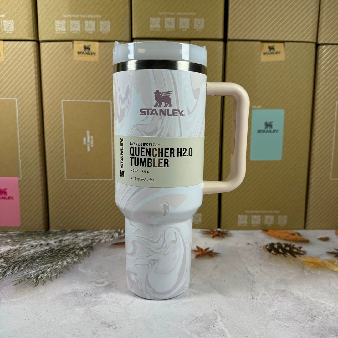 Geïsoleerde Reismok 40oz | RVS, Handvat & Rietje