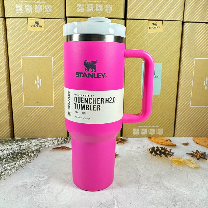 Geïsoleerde Reismok 40oz | RVS, Handvat & Rietje