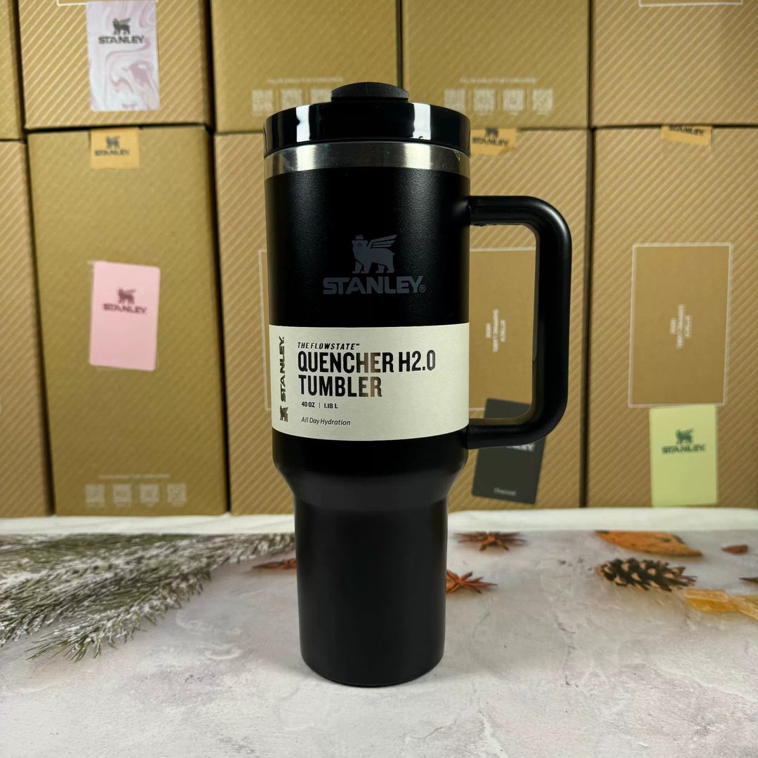 Geïsoleerde Reismok 40oz | RVS, Handvat & Rietje