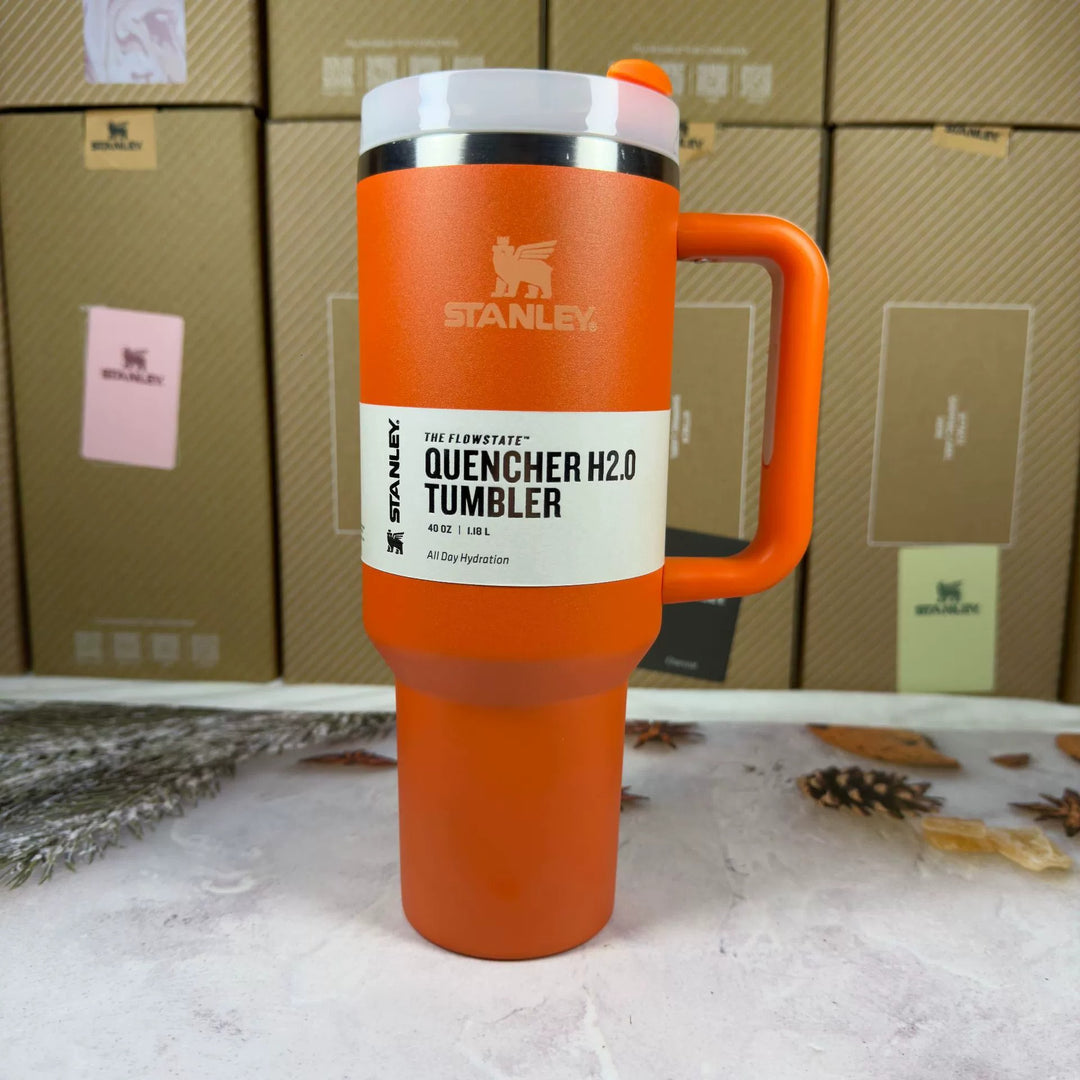 Geïsoleerde Reismok 40oz | RVS, Handvat & Rietje